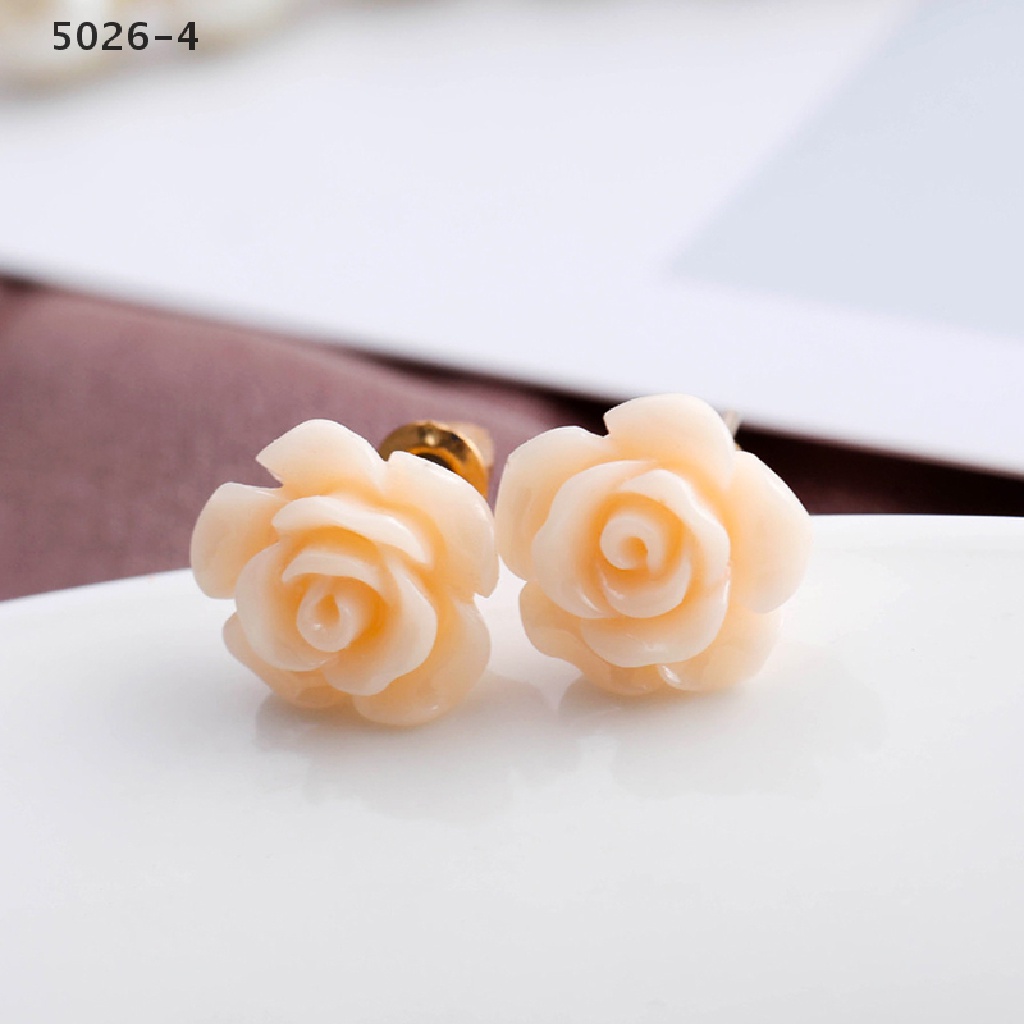 5026-4 9 Pairs/Set Women's Crystal Pearl Flower Ear Studs Earrings Elegant Jewelry Gift 5026-4