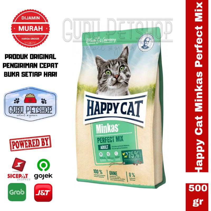 Makanan Kucing Happy Cat Minkas Perfect Mix 500gr Freshpack