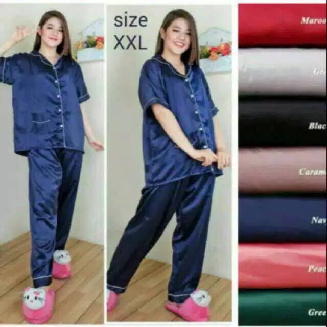 JUMBO PIYAMA bigsize XXL satin baju tidur
