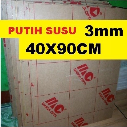 

Acrylic - Akrilik Putih Susu - Marga Cipta tebal 3mm ukuran 40x90cm