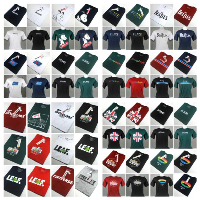 Grosir Kaos Distro Pria Murah (Harga Perlusin/12pcs)