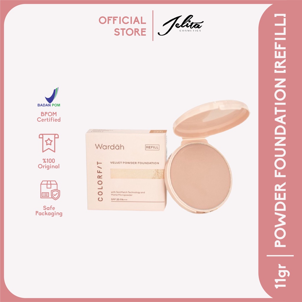 Wardah Colorfit Refill Velvet Powder Foundation