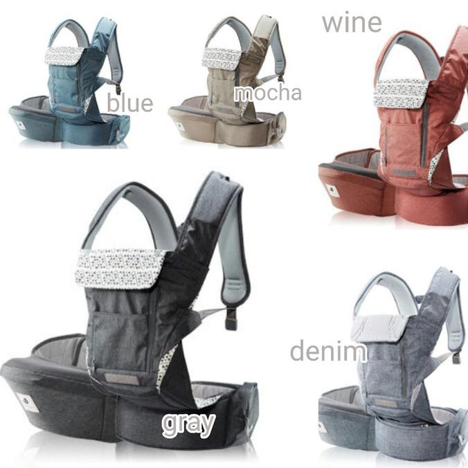 Kualitas Terbaik Hipseat Baby Carrier Pognae No. 5 Plus - Putih CUCI GUDANG