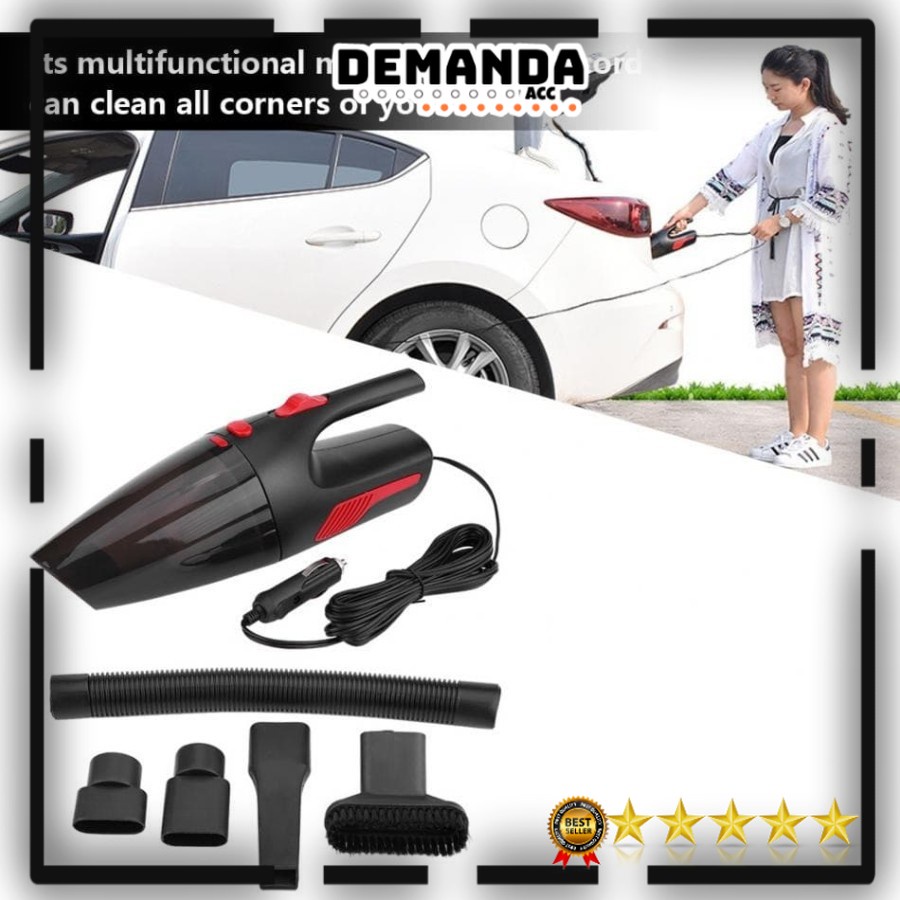 Vacuum Vacum cleaner mobil Portable Penyedot Debu Mobil 12V 120W - Hitam