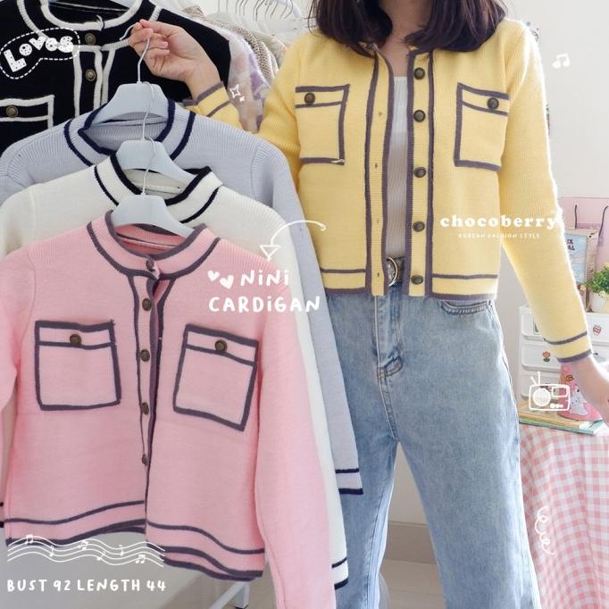 TERBARU VIRAL MURAH NINI CARDIGAN / outer atasan wanita import button ulzzang korean style