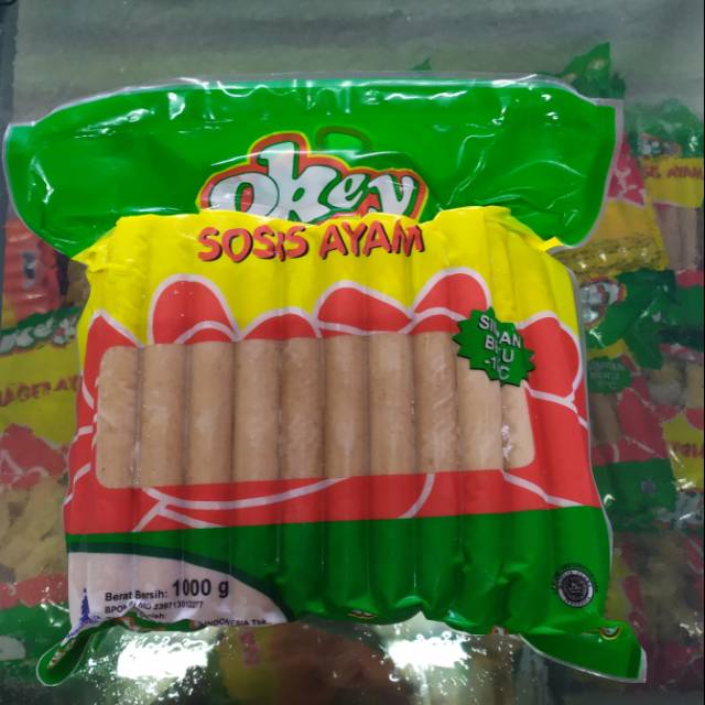 

Okey sosis ayam, stik naget ayam 1000gr