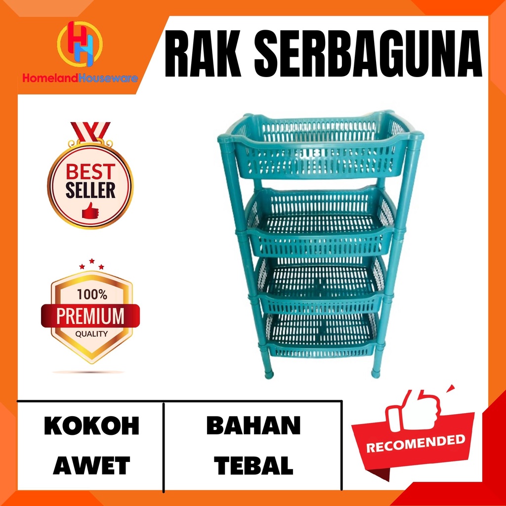 (SIAP KIRIM) RAK SERBAGUNA DENALI 701/ RAK JAJAN/ RAK SNACK/ RAK PENYIMPANAN/ RAK SUSUN 4