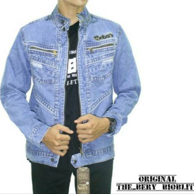 TURUN HARGA ! JAKET JEANS SLETING THE BERRY - JAKET JEANS PRIA - JAKET DENIM - BISA BAYAR DI TEMPAT