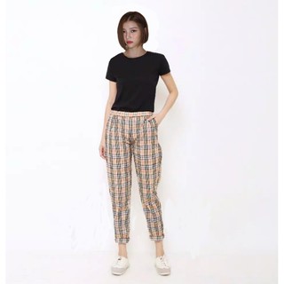 BlessCollection CELANA  PANJANG  PANTS WANITA  KOTAK KOTAK 