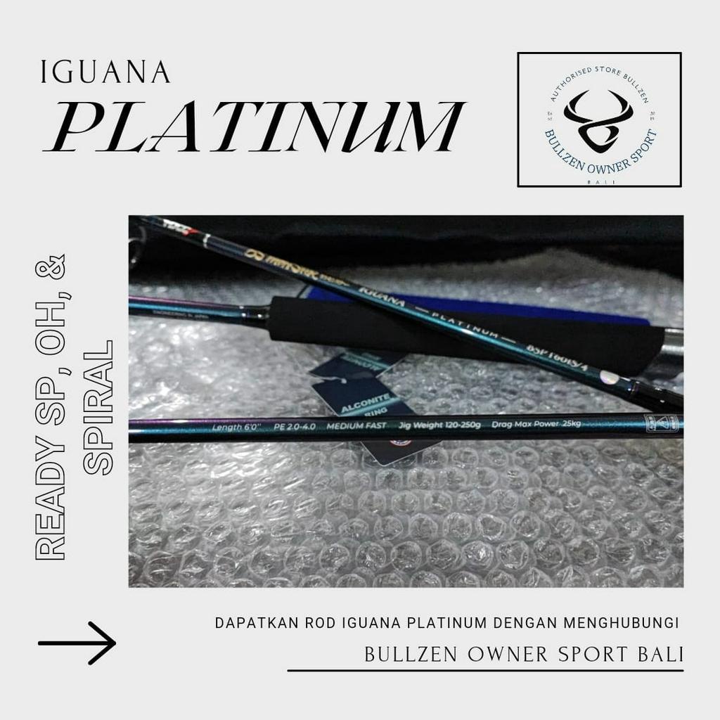 Joran Pancing Rod Bullzen Iguana Platinum / Jigging Rod / joran jigging / Pancing/ Joran carbon soli
