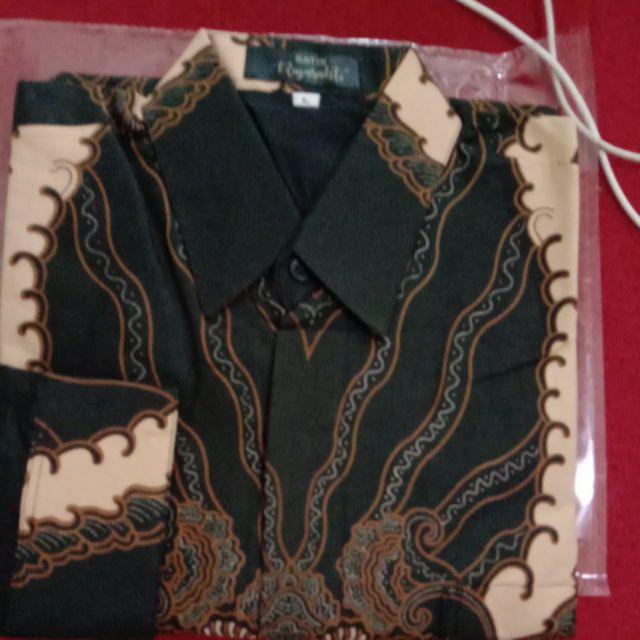 Batik Solo Arkananta Kemeja Pria Katun Cabut Sragenan Full Furing
