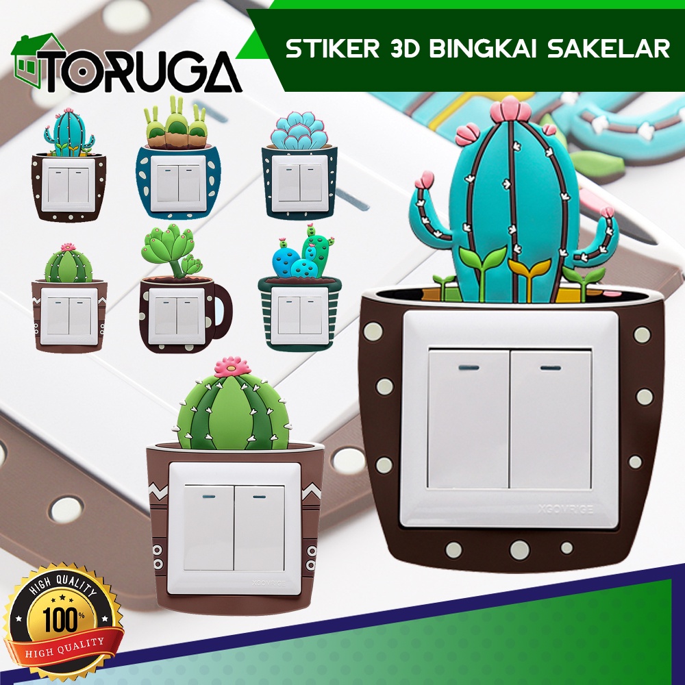 Frame saklar Stiker Saklar Lampu Sticker Steker Gambar Unik Lucu 3D Glow in the Dark