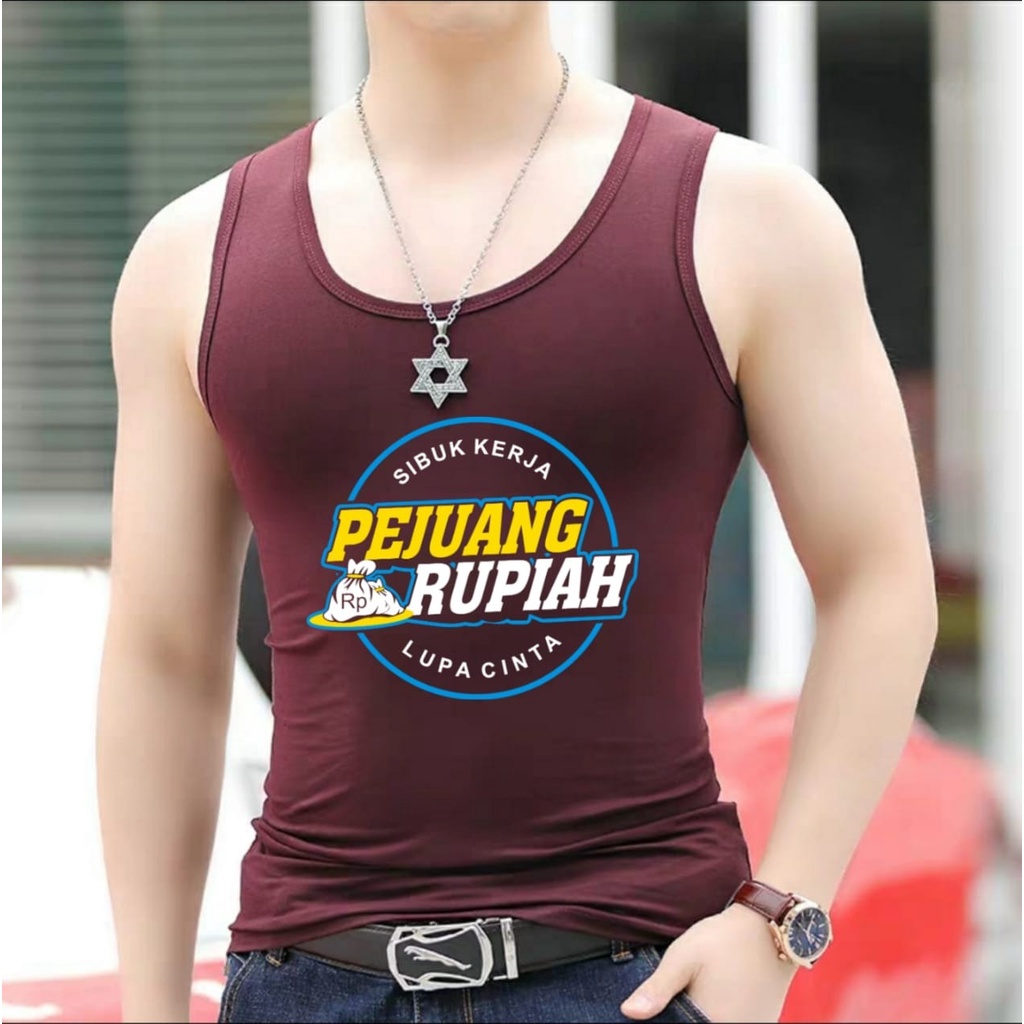 BISA COD / polile781-  singlet pejuang rupiah