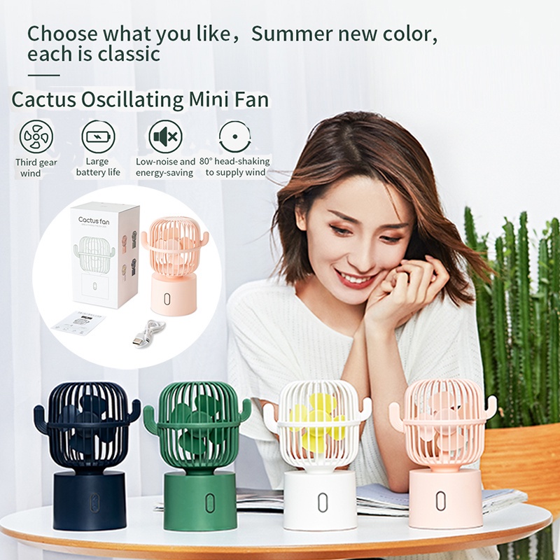 Kipas Angin Mini Portable Senyap Dengan Port Charger USB