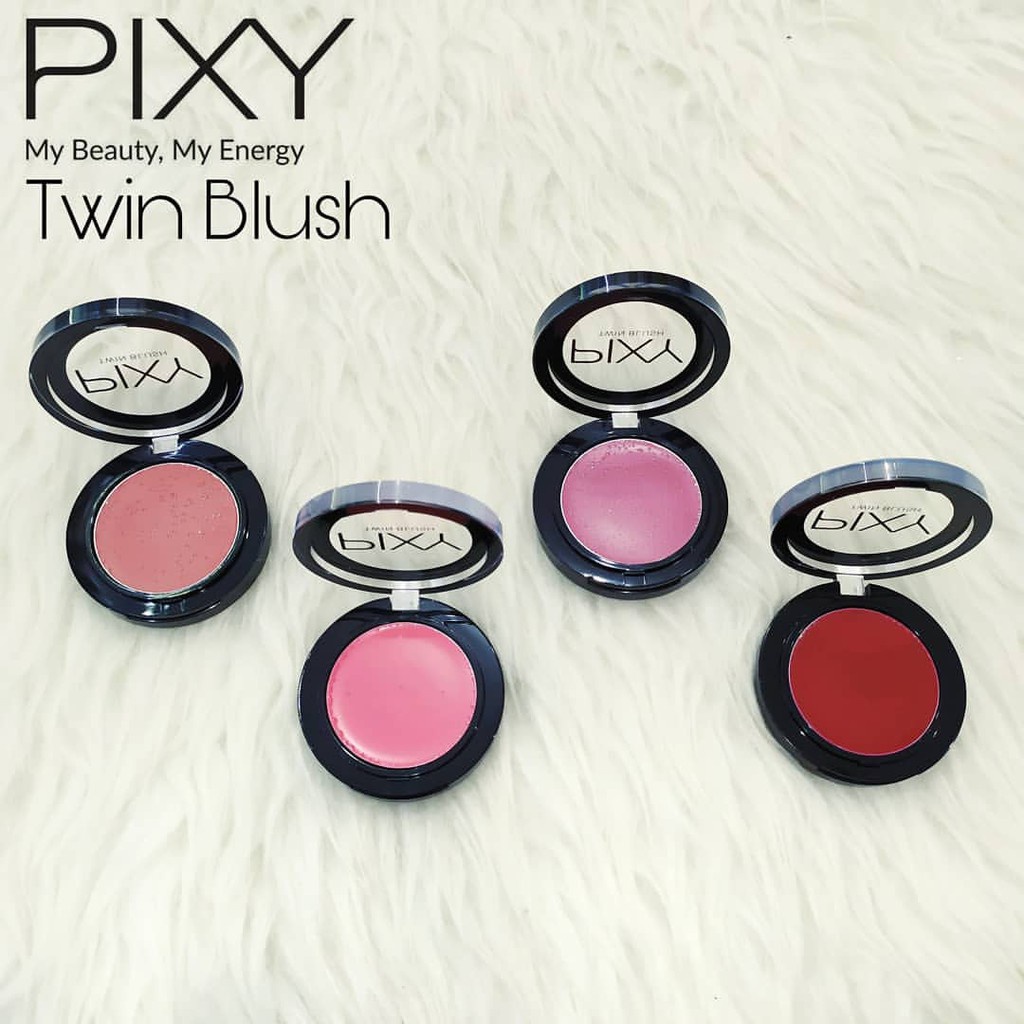 Ningrum Kosmetik Kecantikan Wajah Pixy Twin Blush 2 in 1 Blusher &amp; Lip Color | Blush On | Lip Color - 8035