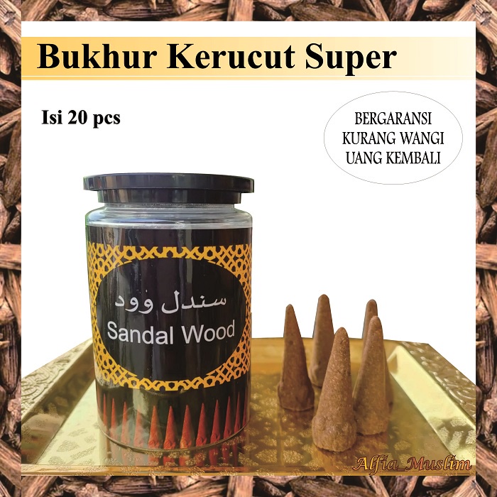 Buhur Sandal Wood / Buhur Kerucut/Bukhur/Dupa /Bukhour /Bukhur/Aromaterapi Dan Pengharum Ruangan