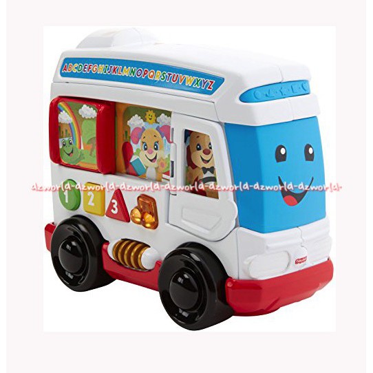 Fisher Price Laugh&amp;Learn Learn Around Town Bus Mainan Bus Untuk Bayi