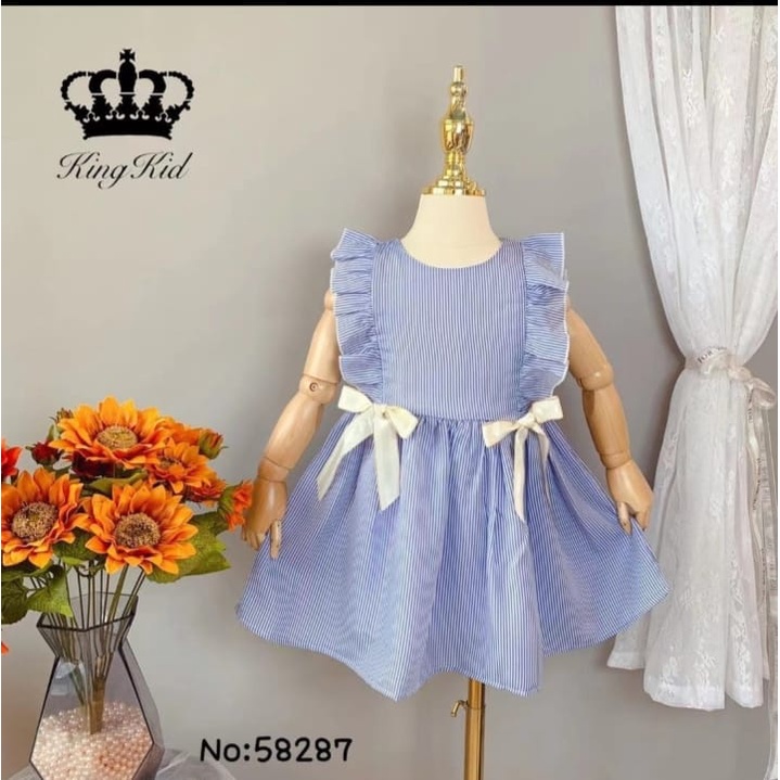 NEW ARRIVAL DRESS ANAK KING KID BLUE PITA IMPORT/ DRESS ANAK KEREN