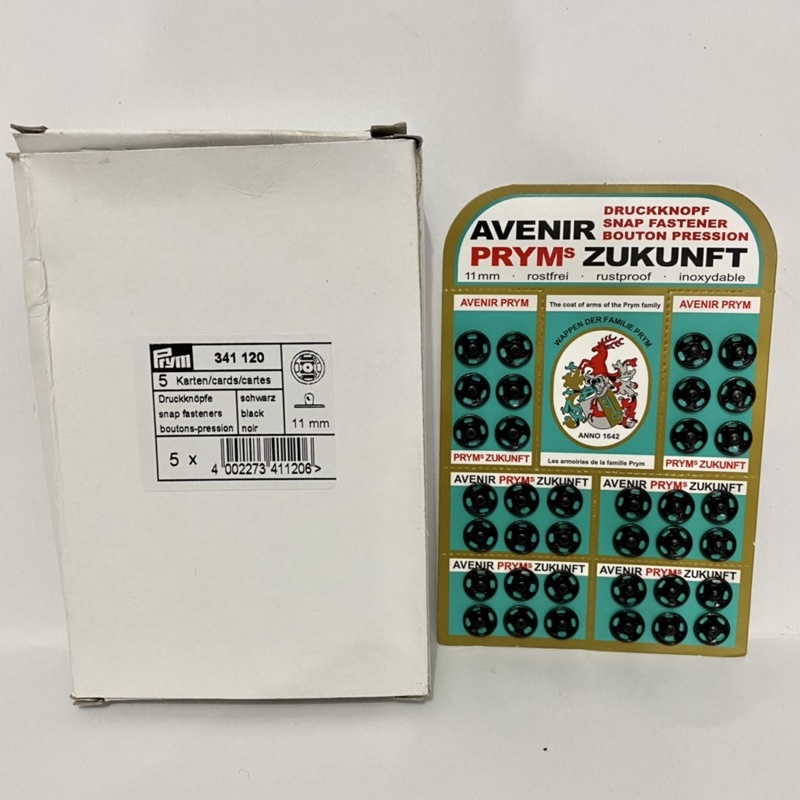Kancing Jepret Silver / Kancing Jepret Hitam / Kancing Cetet 11 mm Avenir Prym - Lembar (isi 36 pcs) KANCING CETET 13 mm Avenir Prym - Lembar (isi 12 pcs)