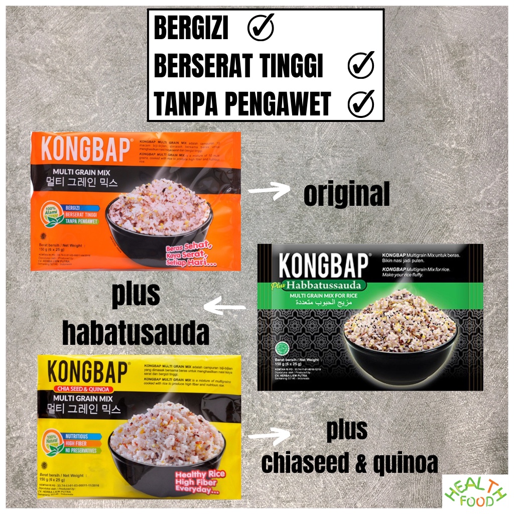 kongbap multi grain mix campuran nasi 1 sachet x25 grams