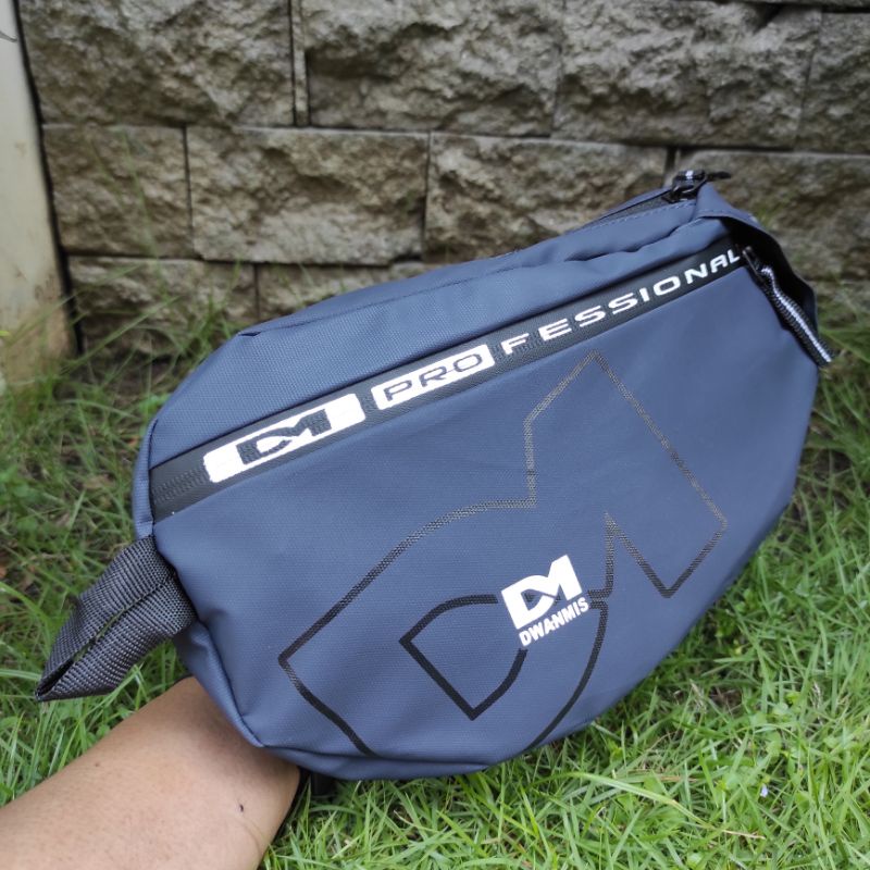 Tas Selempang Pria Original DM | Waist Bag Pria waterproof | Tas Pria Distro Spesiala Model