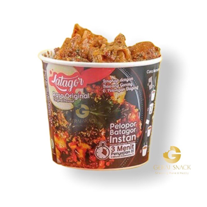 Latagor Batagor Kering Instan Cukup Tinggal Seduh Lengkap dengan Bumbu Instan (45gr)