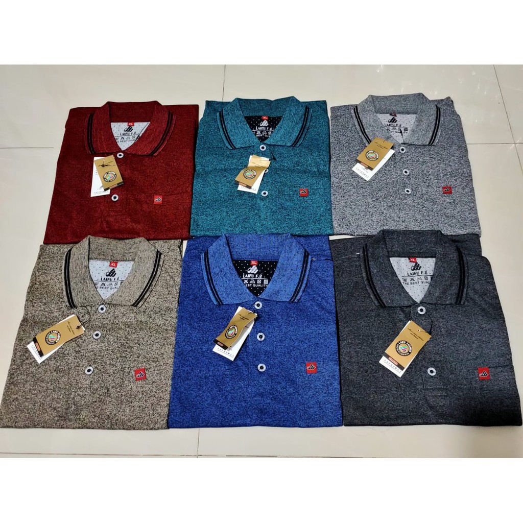 Kaospolos - Kaos kerah pria dewasa saku korea twist | kaos pria berkerah saku lengan pendek