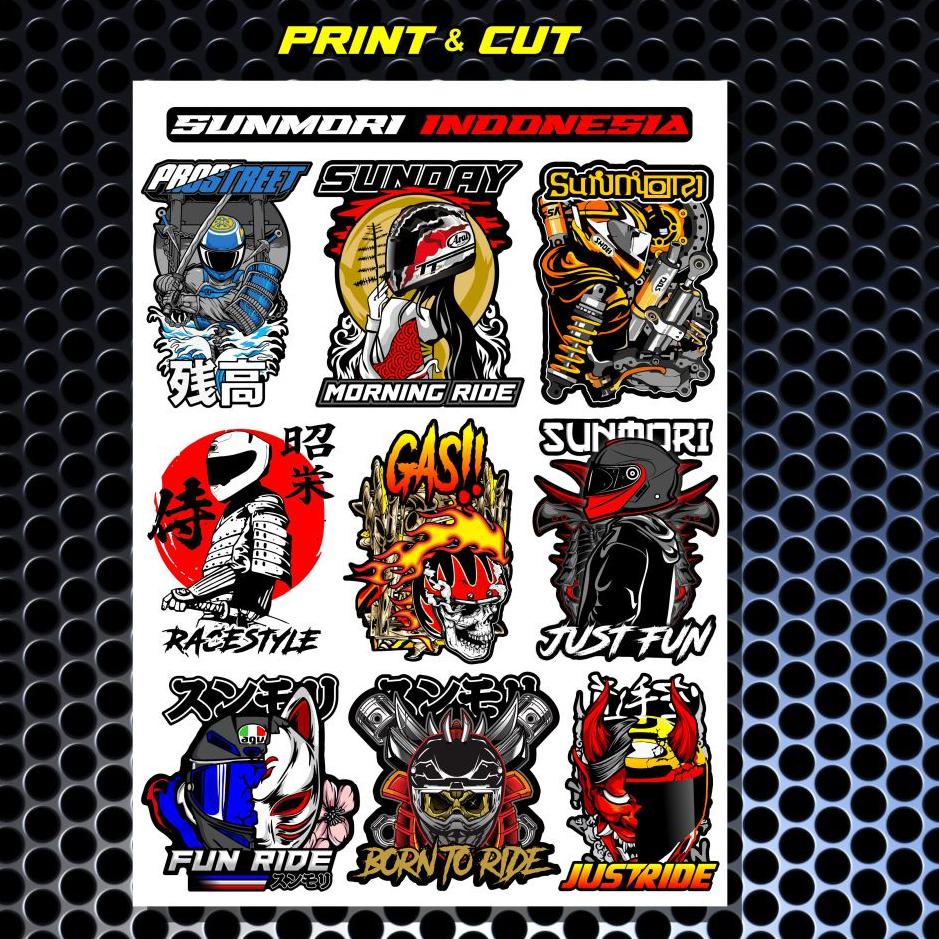 (X39)STICKER RACING HOLOGRAM / STIKER PACK / STIKER HOLOGRAM / STICKER BALAP VOL.7/9