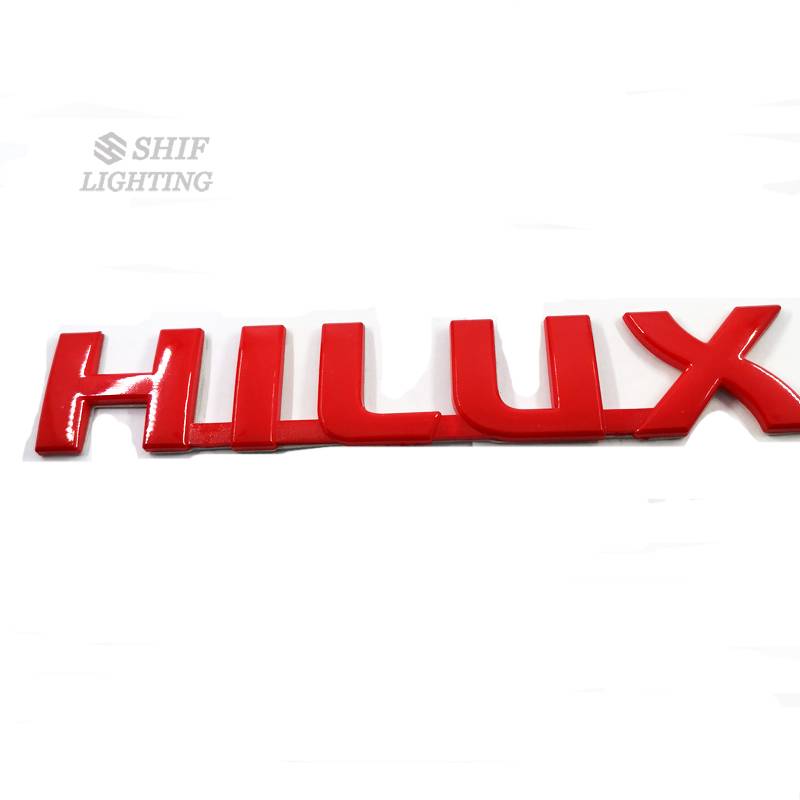 1pc Stiker Emblem Logo Hilux Merah Bahan Abs Untuk Bagasi Belakang Mobil Toyota