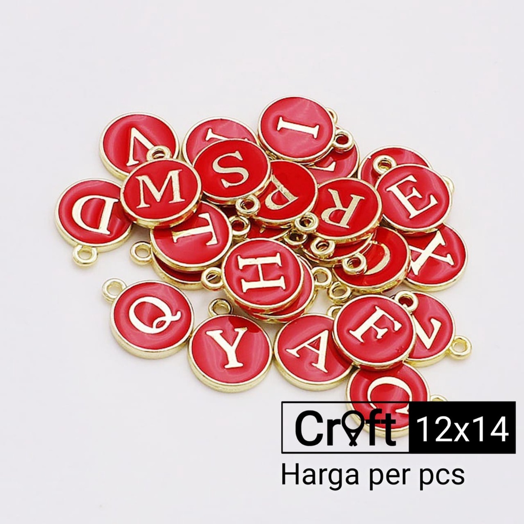 Huruf Epoxy Huruf Charm Epoxy Warna Merah Satuan 99Craft