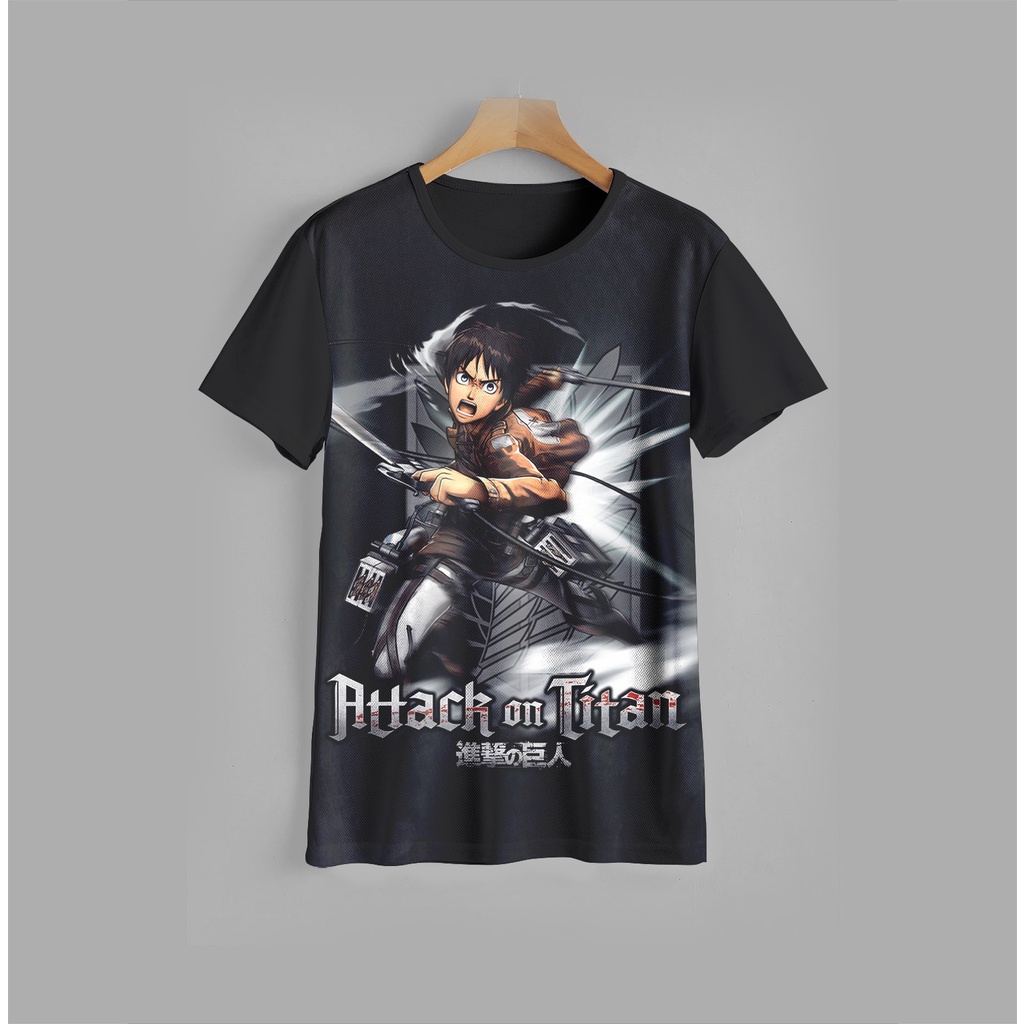 Kaos Anak anak Attack On Titan v4 keren 3D Baju Anak Attack On Titan 3D Pakaian Anak