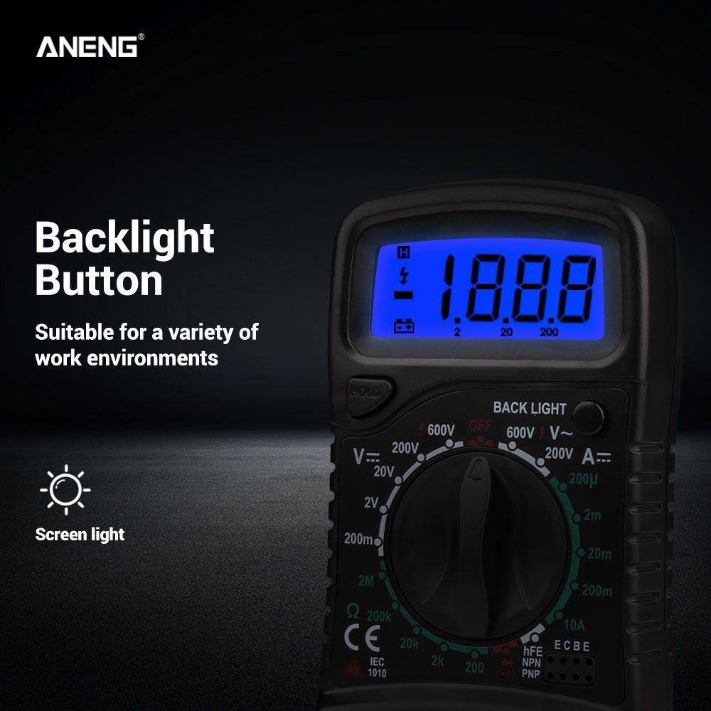 POPULAR Populer Digital Smart Multimeter Multifungsi LCD Backlight Portable Pengukur Kapasitansi Meter Presisi Tinggi