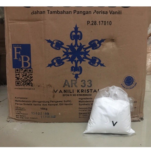 

Vanili Kristal repack 100 Gr Perisa Vanilla Halal Vanely Crystal