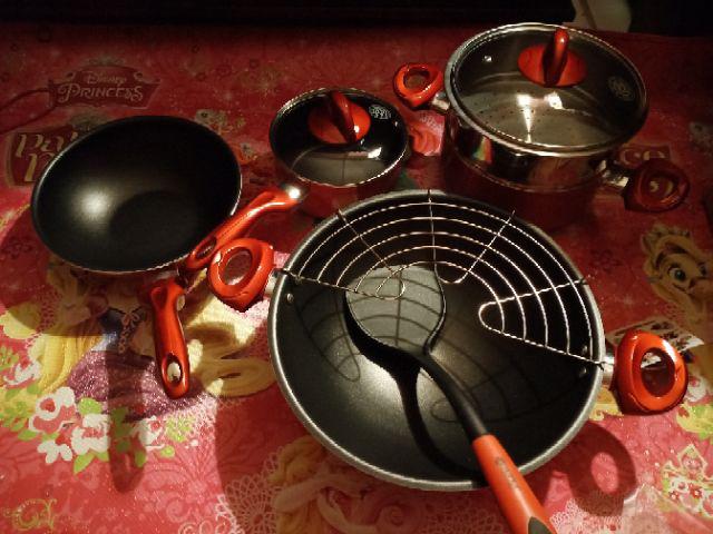Supra Panci Cookware Set Rosemary 9 Pcs Teflon Set Tebal