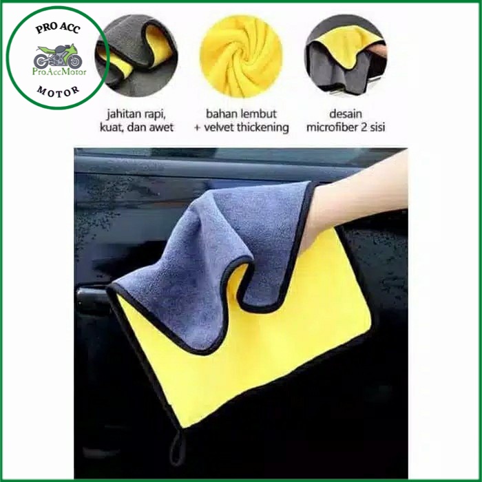 kain lap microfiber mobil dan motor super halus di dua sisi eksklusif multiguna