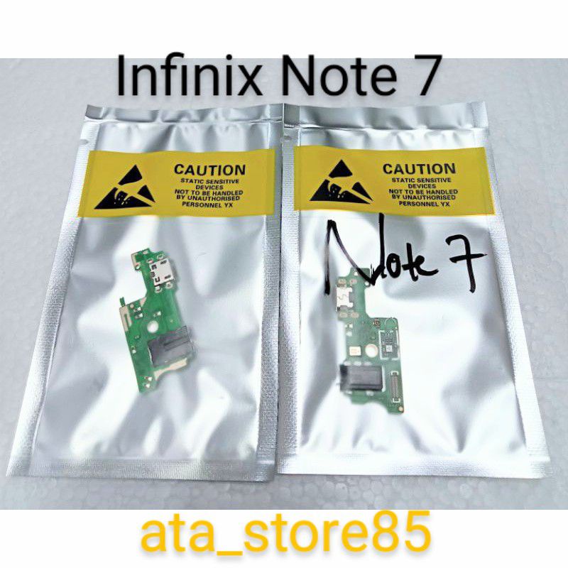 Papan Charger Infinix Note 7 PCB UI+Mic Connector Charger Board Konektor Cas Flexible Flexibel Carger Original