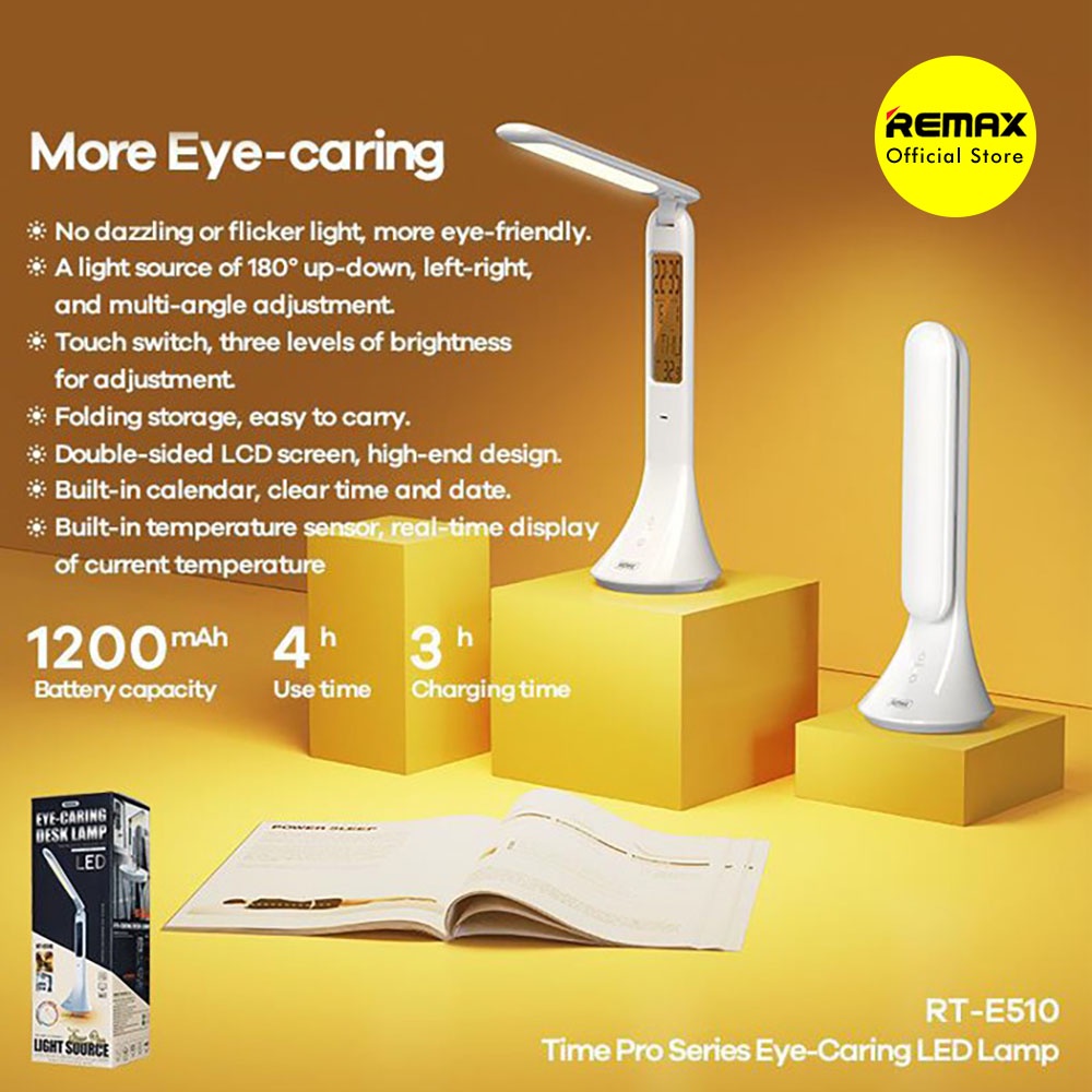 REMAX Time E510 Eye Caring Desk Lamp 1200mAh 3 Level Brightness