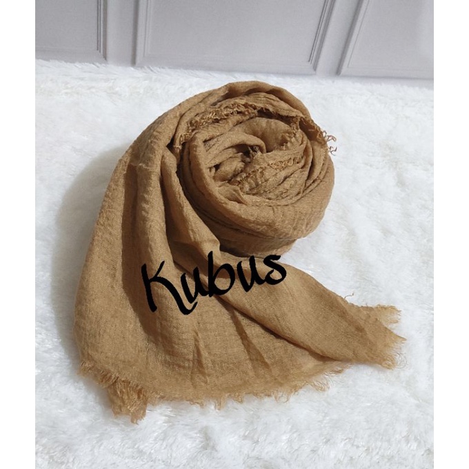 [COD] PASHMINA CRINKLE / CRINGKLE KUSUT /CRINGKLE RAWIS / HIJAB SHAWL PREMIUM RAWIS negro-PASHMINA-Kubus
