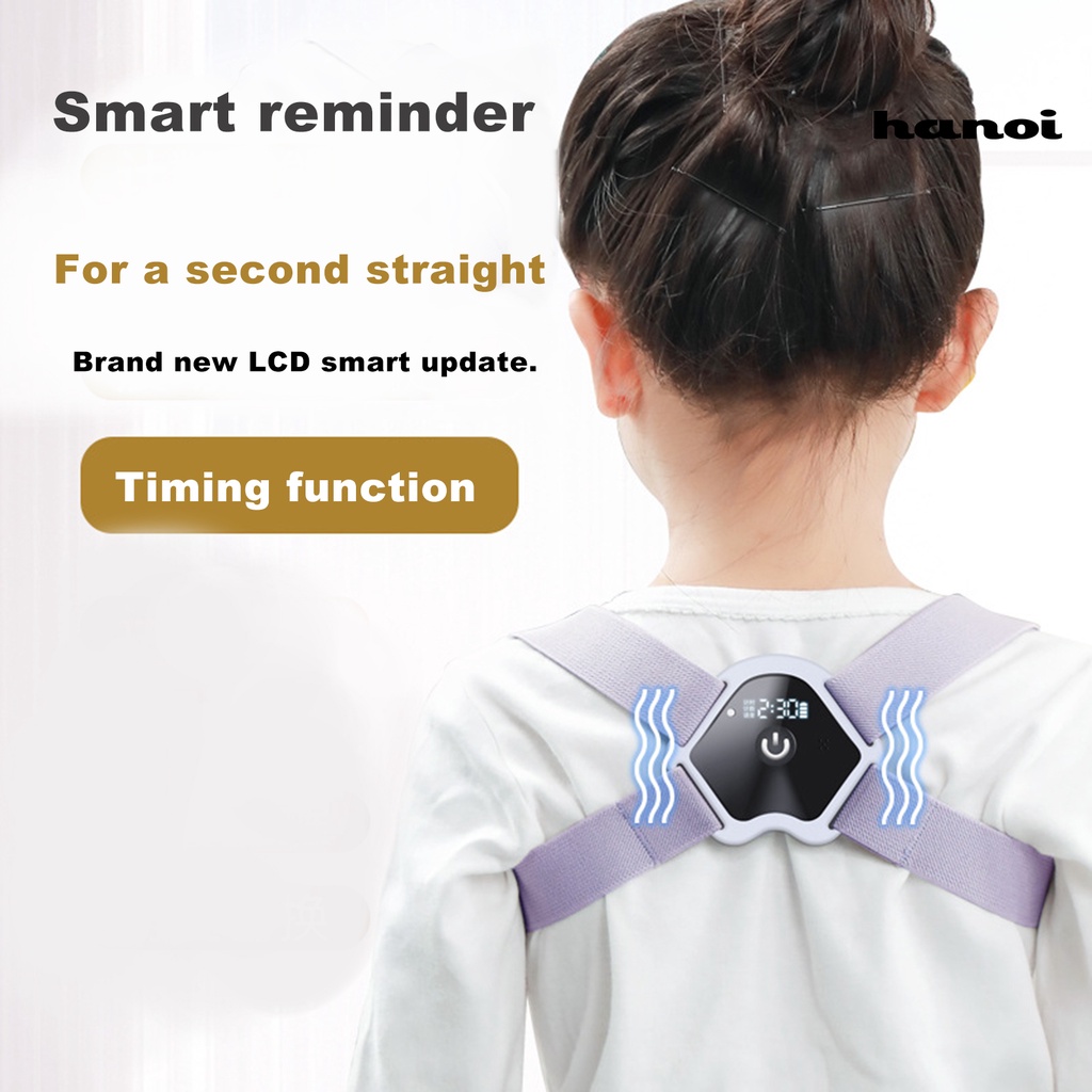 HQTM_Hunchback Correction Breathable Long Standby Smart Voice Reminder Scientific Efficient Back Corrector for Home