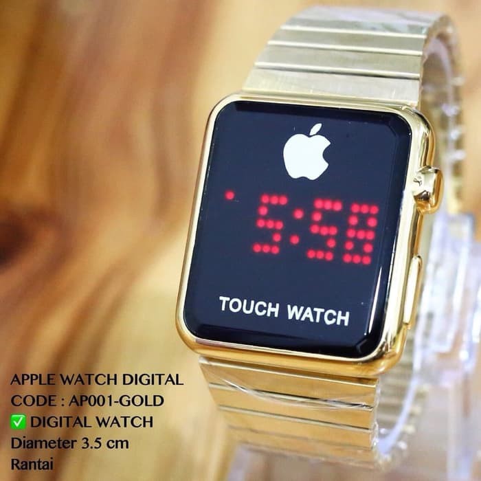 Jam tangan APPLE TOUCH WATCH digital LED stainlees restock