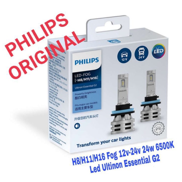 PHILIPS LED ULTINON ESSENTIAL G2 ORIGINAL H4/H16/H8/H1/HB3/HB4/H1R2/9012 (6.500K)