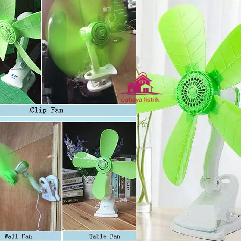 Kipas Angin Listrik Jepit Duduk Dinding Desk Fan Deskfan Karakter 3in1 20 Watt W / Gantung 20w 30w