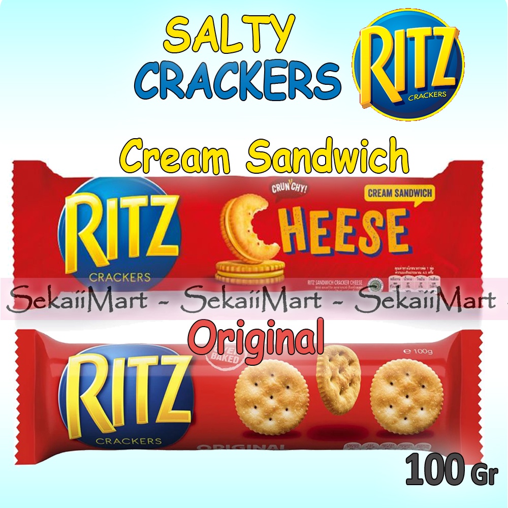 

RITZ Crackers Original / Cheese Sandwich 100g - Salty Crunchy Cracker - Biscuit Kraker Asin