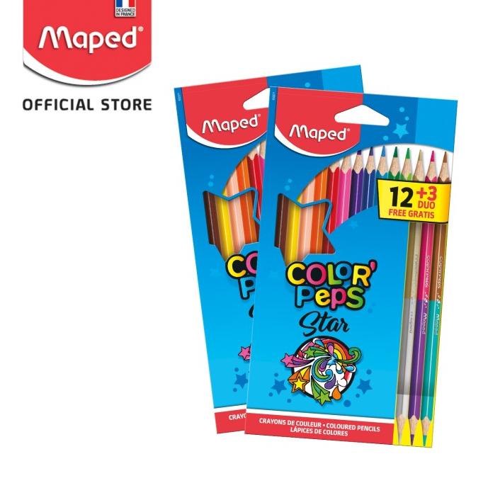 

Maped Pensil Warna Color Peps 12 + 3 Duo - cardboard box