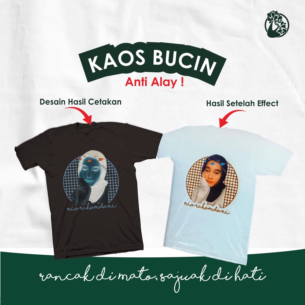 Kaos Murah Bucin Anti Alay Custom Foto Negative