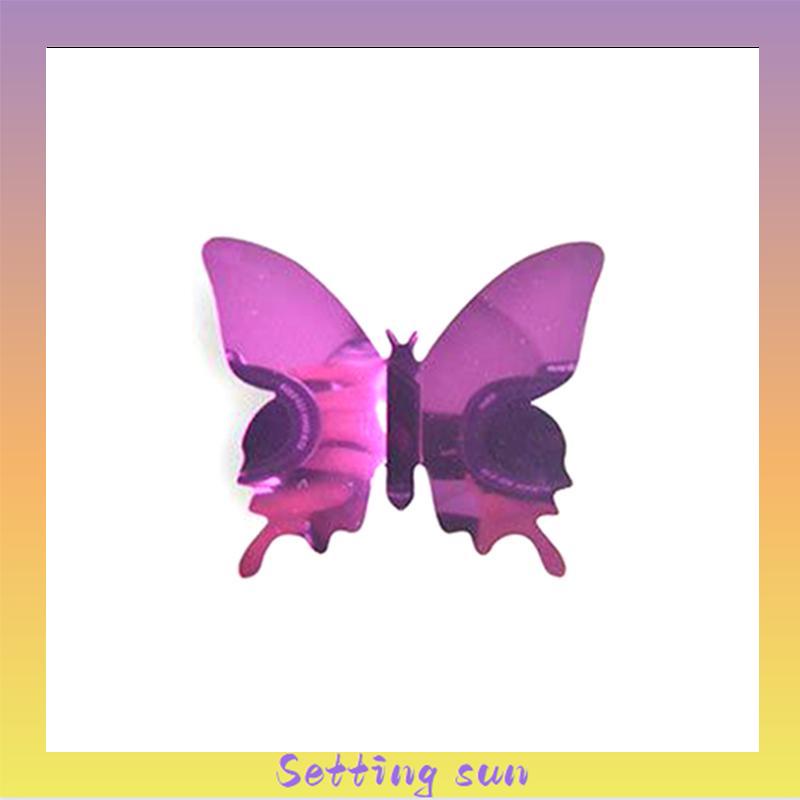 Tiga -Dimensi Pet Mirror 3D Butterfly Wall Sticker Stiker Ruang Tidur Ruang Ruang Ruang Belajar Studi TN