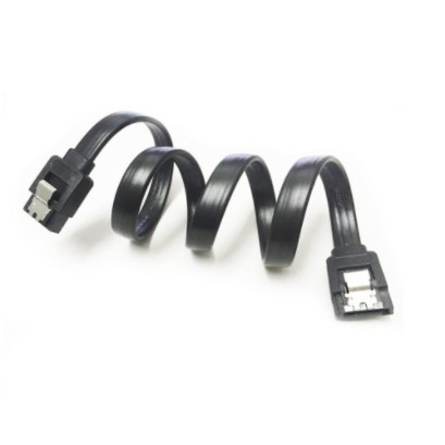 Kabel Serial Data sata 3 clip 6Gbps black - Cable data sata klip Pin Lock hitam