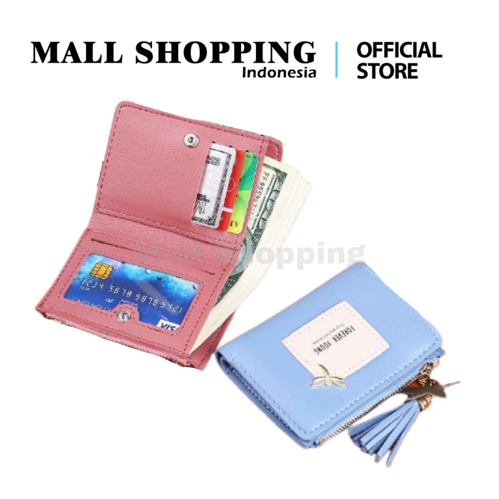 (COD) Dompet Wanita Dompet Lipat Kecil Women Wallet Import MALLSHOPPING