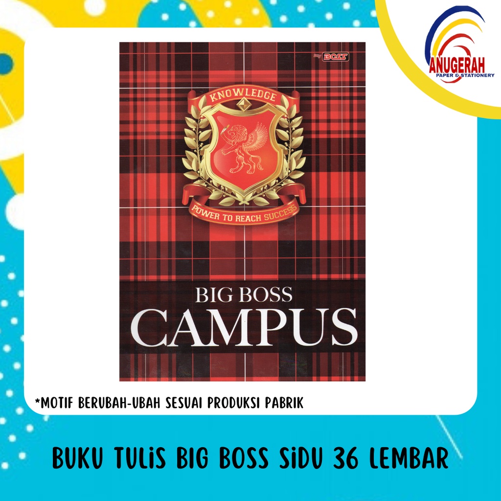 

BUKU TULIS BIG BOSS SIDU 36 LEMBAR (PAK)
