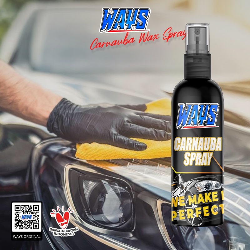 WAYS Carnauba Wax Spray Pengkilap Body Motor Mobil Glossy - 100ml